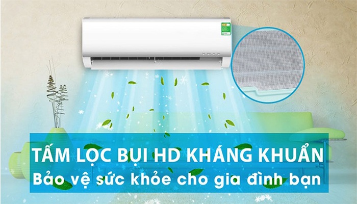 Điều hòa Midea MSAE-18CRN8, lọc bụi khánh khuẩn