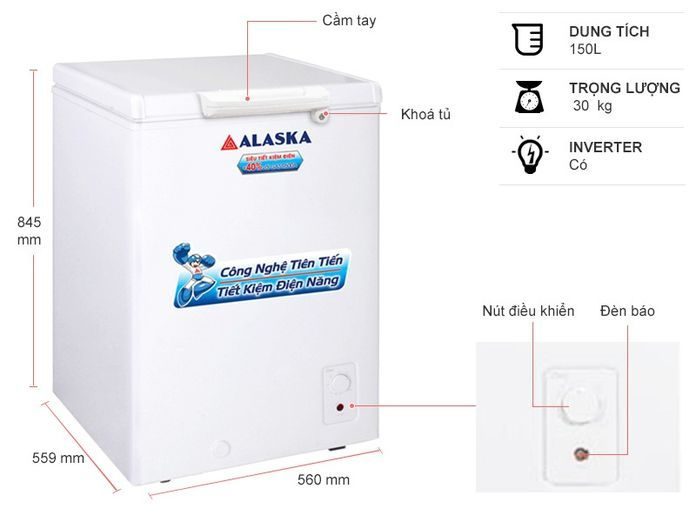 Tủ Đông Alaska 150L BD-150