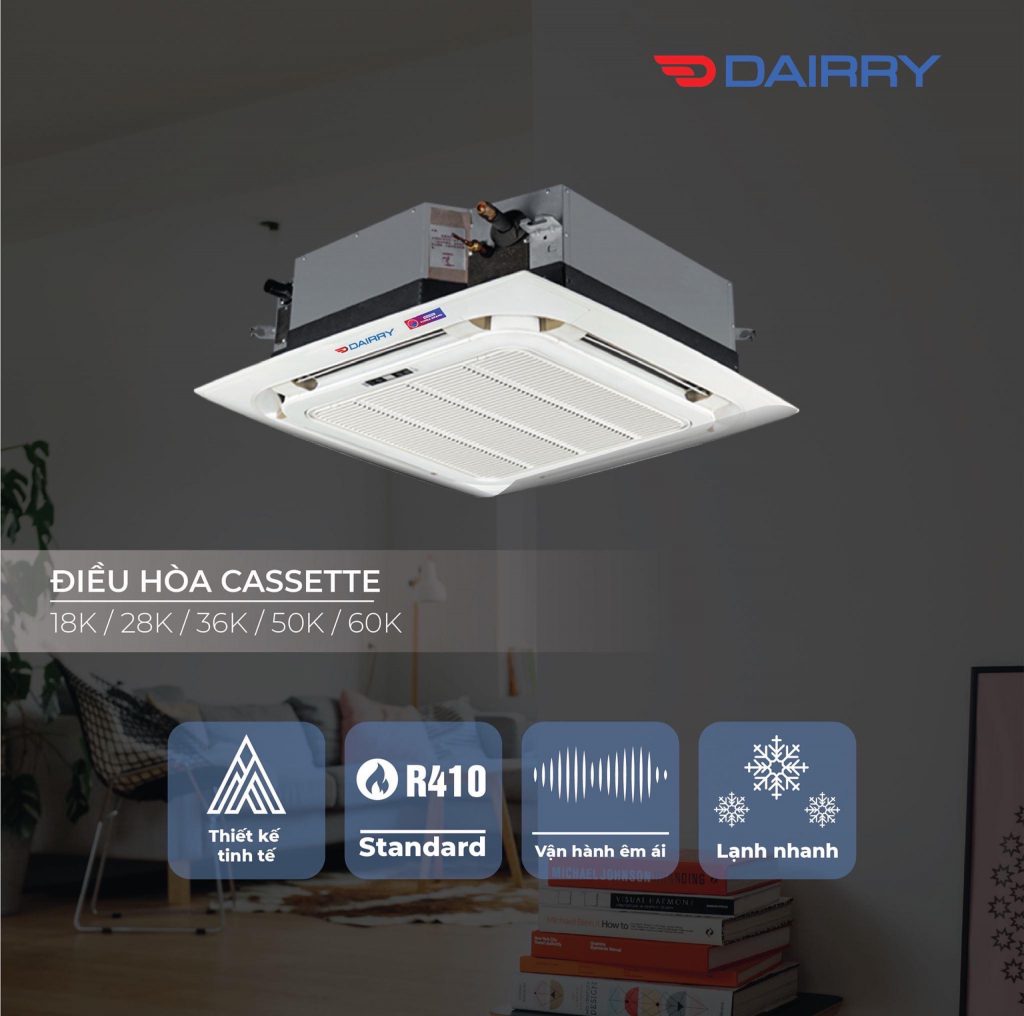 C-DR28KC, điều hòa Cassette âm trần Dairry
