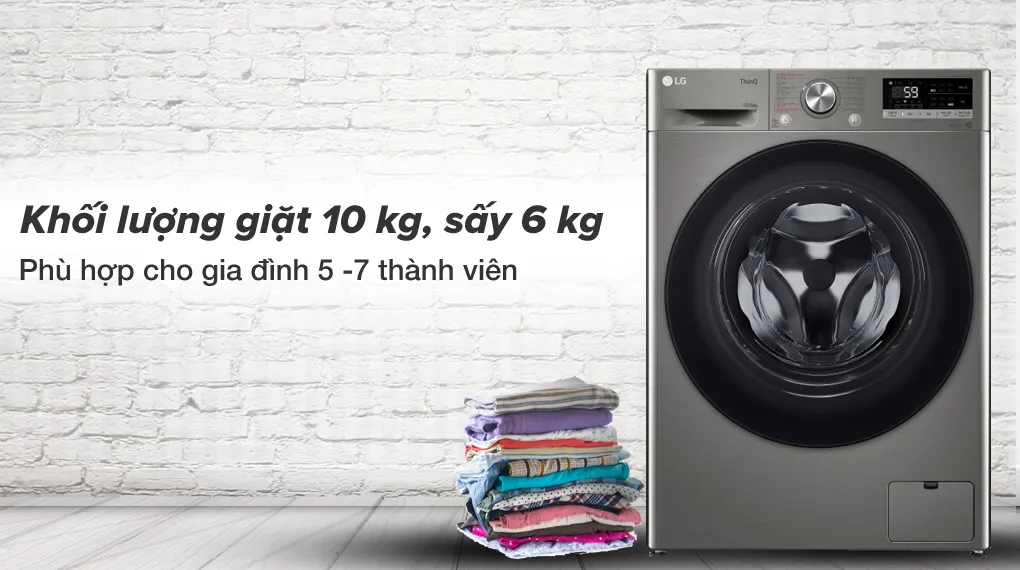 Máy giặt LG 10 kg FV1410D4P