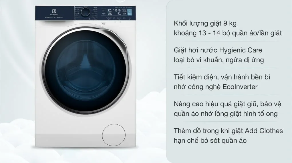Máy giặt Electrolux 9kg cửa ngang EWF9024P5WB