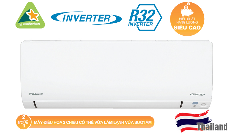 Điều hòa Daikin 12000BTU 2 chiều inverter FTXV35QVMV