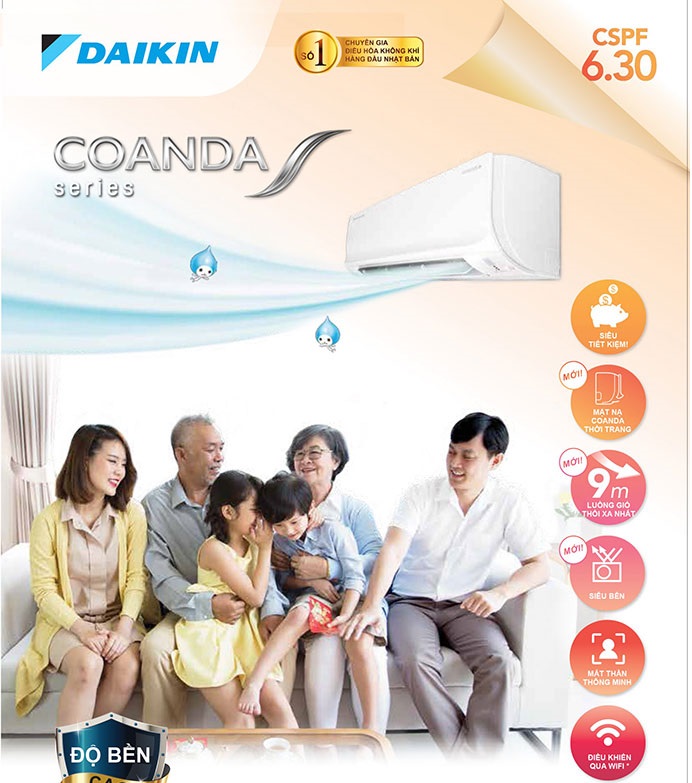 Điều hòa Daikin FTKZ25VVMV, công nghệ Coanda