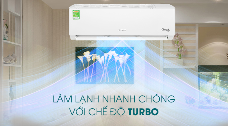 Gree GWC12PB-K3D0P4 làm lạnh nhanh chóng Turbo