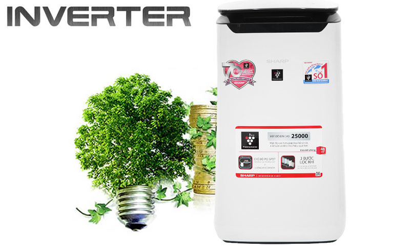 Máy lọc không khí Sharp FP-J60E-W, inverter tiết kiệm điện 