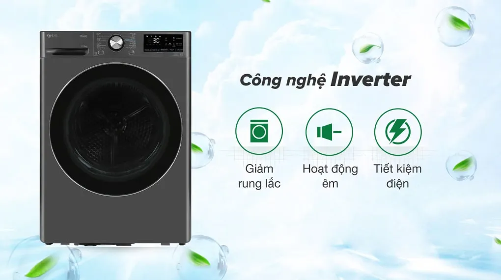 máy sấy LG DVHP50B bơm nhiệt Inverter 10.5 kg