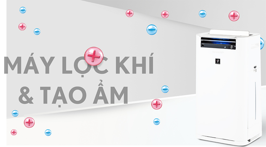 Máy lọc không khí kết hợp tạo ẩm Sharp KC-G60EV-W, tạo ẩm 