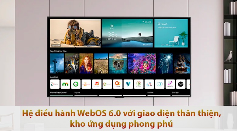 Smart Tivi LG 4K 50 Inch 50NANO77TPA NanoCell (2021), hệ điều hành Webos