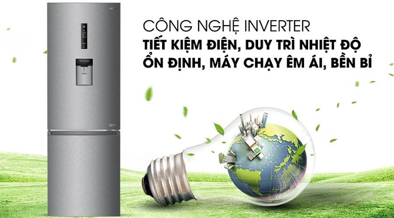 Tủ lạnh Aqua Inverter 288 lít AQR-IW338EB (SW), tiết kiệm điện