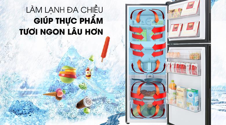 Tủ lạnh Aqua AQR-T219FA(PB) Inverter 186 lít, làm lạnh đa chiều