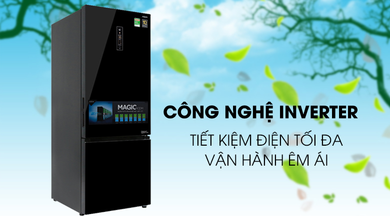 Tủ lạnh Aqua Inverter 320 lít AQR-IG378EB GB, tiết kiệm điện 