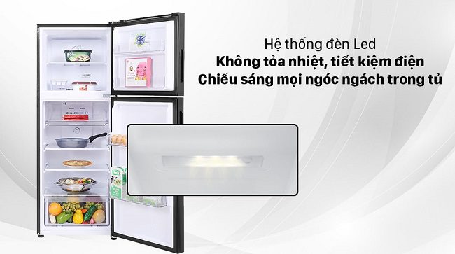 Tủ lạnh Aqua Inverter 212 lít AQR-T239FA(HB), đèn led