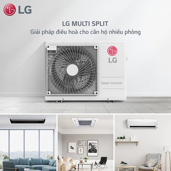 Điều hòa multi lg tiết kiệm không gian