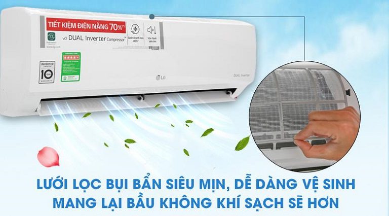 thinh-phat-điều hòa treo tường lg lưới lọc hiệu quả