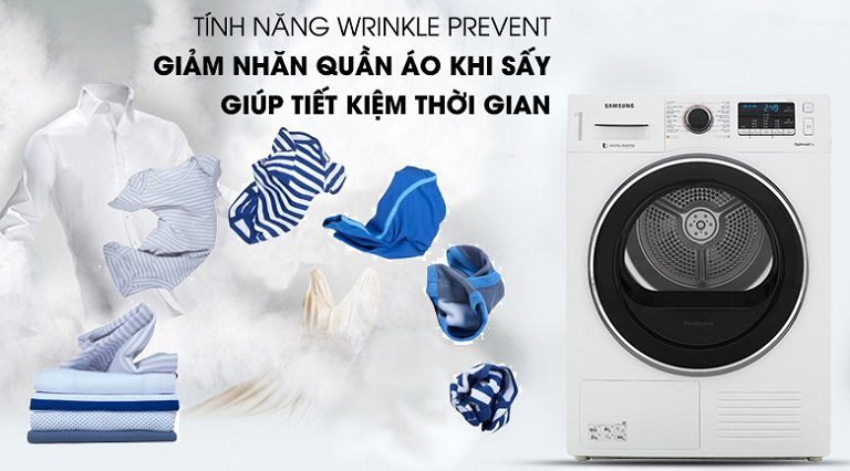 DV90M5200QW/SV tính năng giảm nhăn