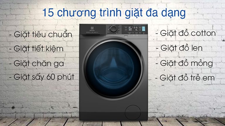 Tổng kho điều hòa, điện máy miền Bắc tại Hà Nội thinh-phat-Electrolux EWF9042R7SB chương trình giặt đa dạng