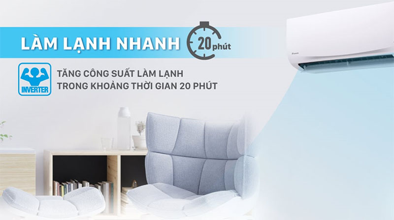 Khả năng làm lạnh nhanh chóng của điều hòa DAIKIN