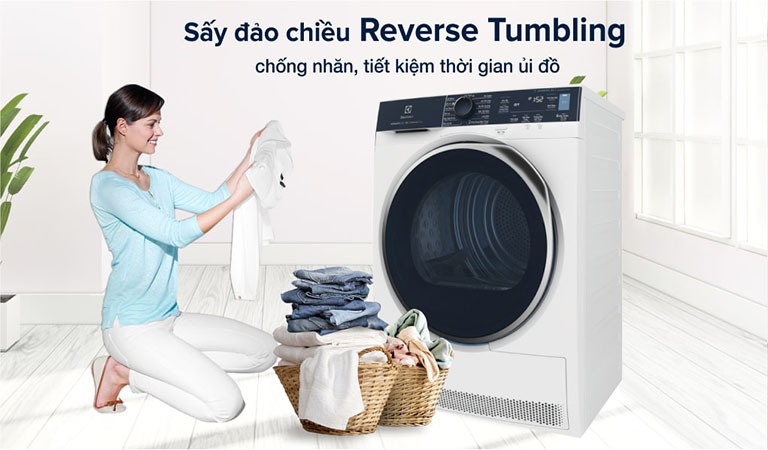 Máy sấy bơm nhiệt Electrolux 8 kg EDH803Q7WB