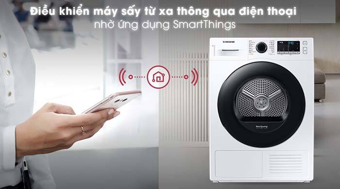 Máy sấy Samsung Heatpump DV90TA240AE/SV , kết nối điện thoại