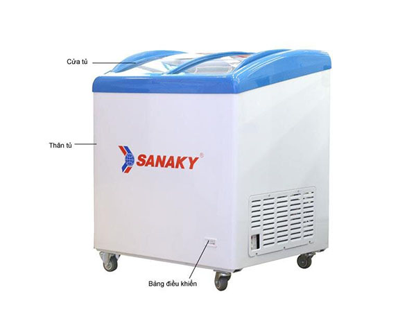 Tủ Đông mặt kính cong Sanaky 280L VH-282K