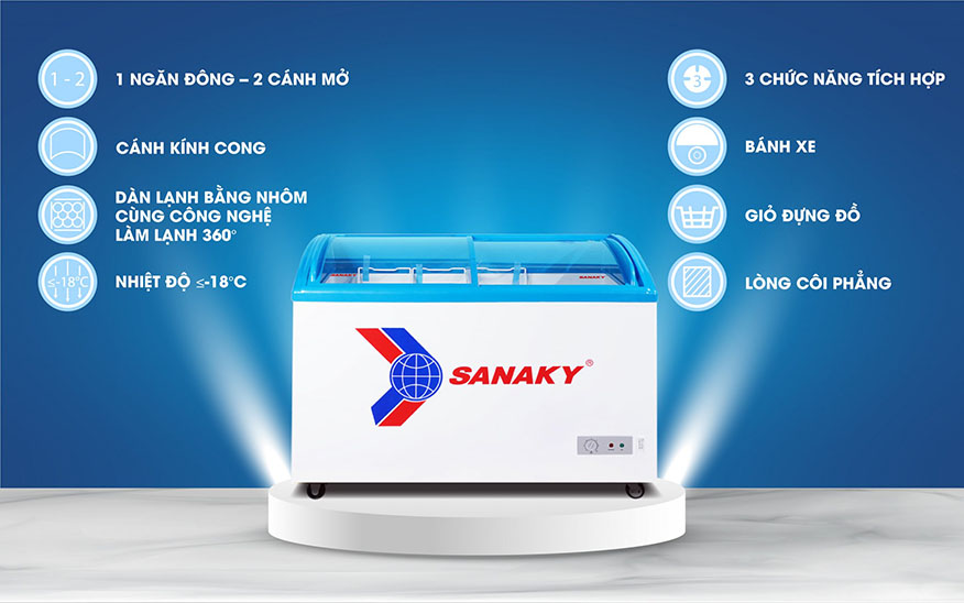  Tủ Đông Sanaky 380L VH-382K