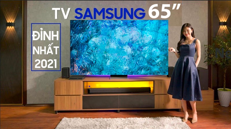 ivi samsung QLED 8K QA65QN900A thiết kế 4 cạnh tràn viền