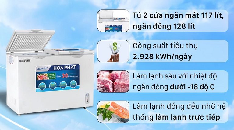 thinh-phat-Tủ đông Hòa Phát Funiki HCF-606S2Đ2 dung tích lớn