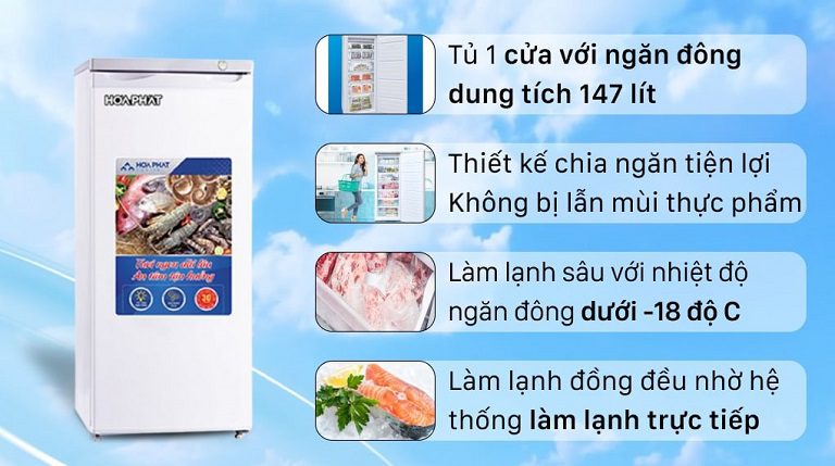 thinh-phat-Tủ đông Hòa Phát Funiki HUF350SR1 147 lít