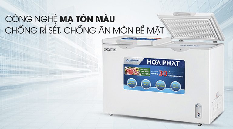 thinh-phat-Tủ đông hòa Phát HCF-606S2Đ2 tôn chống rỉ