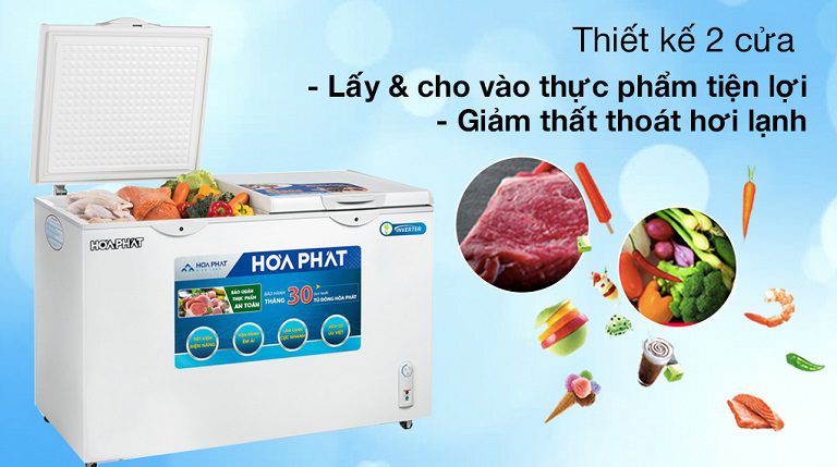 thinh-phat-Tủ đông hòa phát HCFI 666S1Đ2 thiết kế 2 cánh