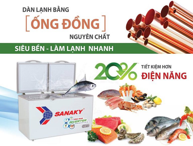 thinh-phat-Tủ đông Sanaky VH-4099A3 dàn đồng