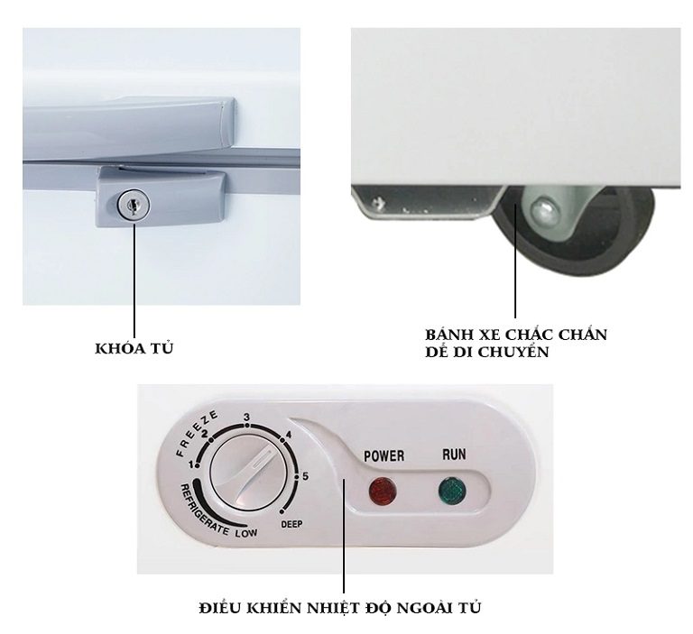 thinh-phat-Tủ đông Sumikura bánh xe chịu lực