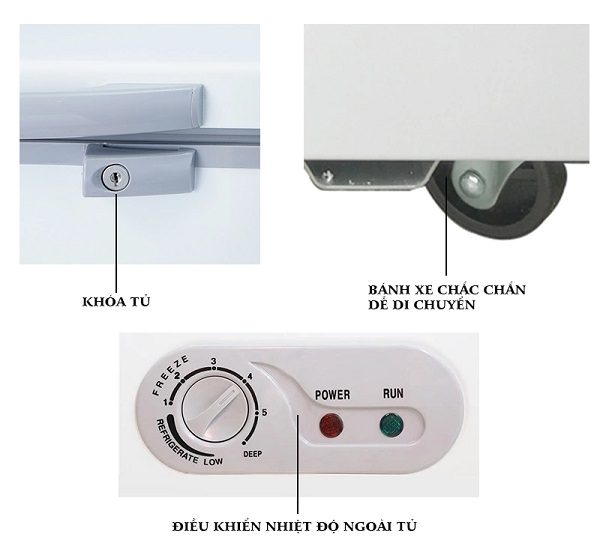 thinh-phat-Tủ đông sumikura SKF-220S-FS khóa an toàn