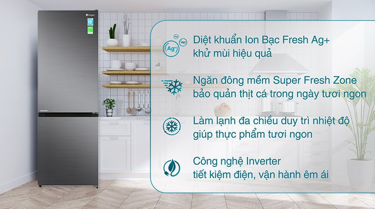 thinh-phat-Tủ lạnh Casper RB-320VT kháng khuẩn khử mùi