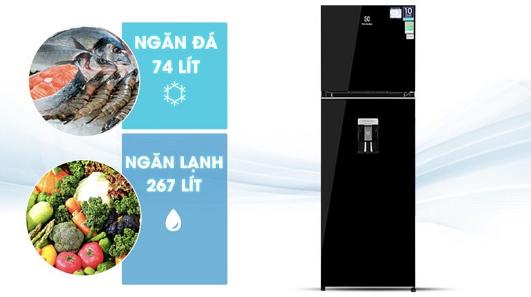 Tủ lạnh Electrolux ETB3740K-H 341 lít inverter