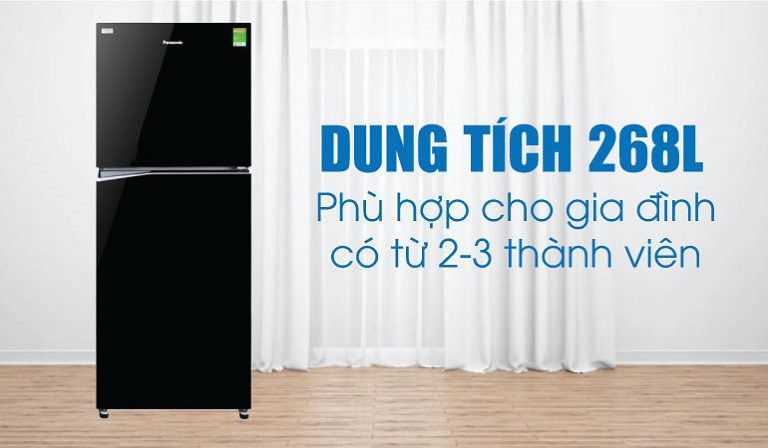 Tổng kho điều hòa, điện máy miền Bắc tại Hà Nội thinh-phat-Tủ lạnh Panasonic NR-TV301BPKV 268 lít