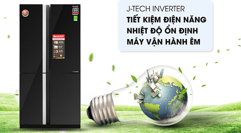 thinh-phat-Tủ lạnh Sharp SJ-FX688VG-BK công nghệ J-Tech inverter