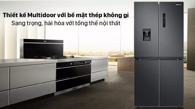 Tủ lạnh Samsung Inverter 488L 4 cửa RF48A4010B4/SV