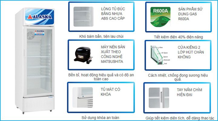 thinh-phat-Tủ mát Alaska LC-555H máy nén