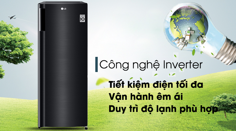 Tủ lạnh LG GN-F304WB inverter 165 lít, tiết kiệm điện