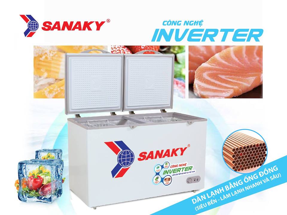 Tủ Đông Sanaky Inverter Dàn Đồng VH-4099W4K