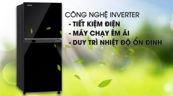 Tủ Lạnh Toshiba GR-B22VU UKG 180 lít inverter, tiết kiệm điện