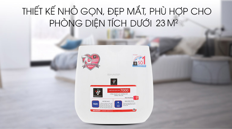 Máy lọc không khí Sharp FP-J30E-A/B/P, thiết kế nhỏ gọn