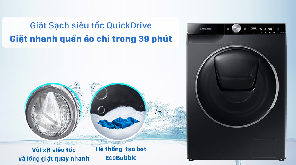 Máy giặt WW10TP54DSB/SV, giặt siêu nhanh