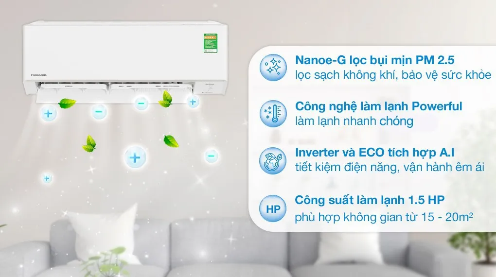 điều hòa Panasonic 12.000BTU 2 chiều Inverter CS-YZ12AKH-8