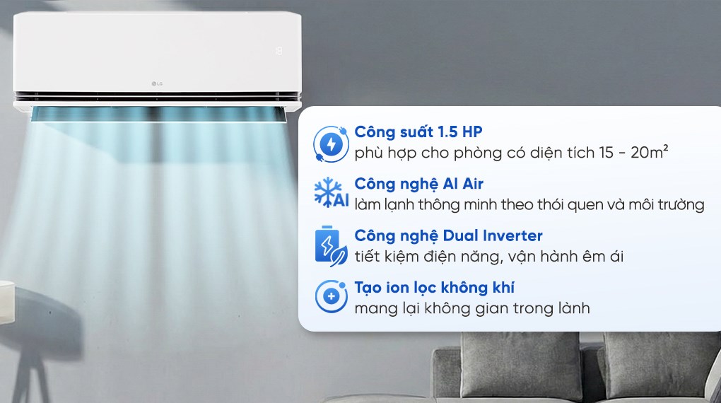 Điều hòa 1 chiều inverter LG IDC12M1
