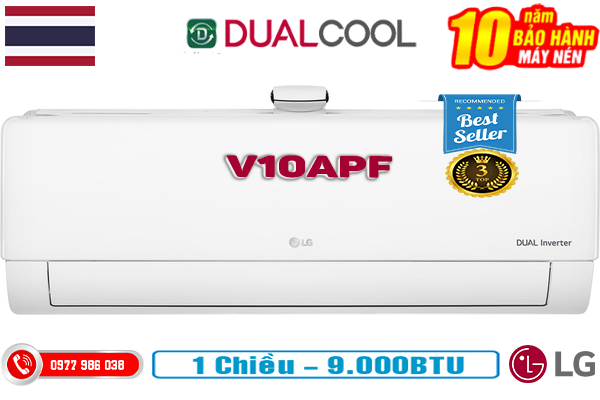 Điều hòa LG V10APF 9000BTU 1 chiều inverter