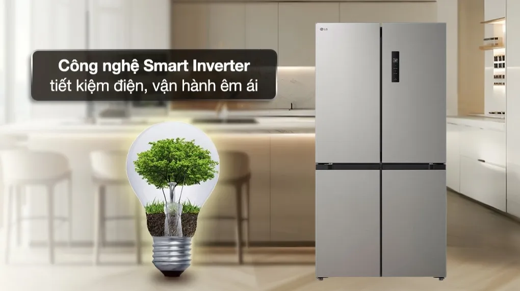 Tủ lạnh LG 4 cánh LFB47SVM 474 lít inverter