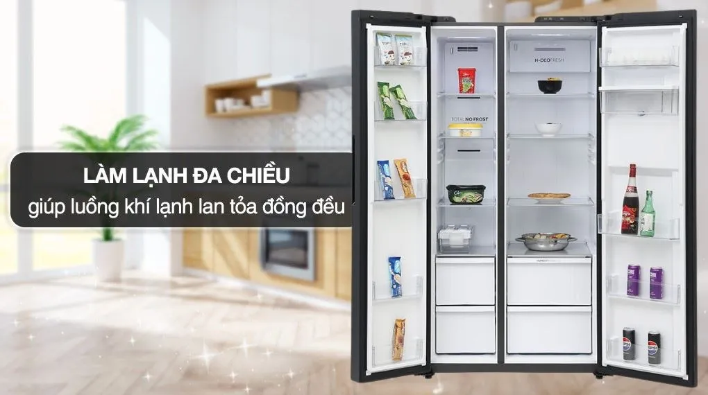 Tủ lạnh Aqua AQR-S633XA(WSL) 569 lít Inverter