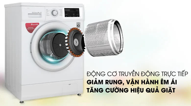 Máy giặt LG 9 kg FM1209N6W